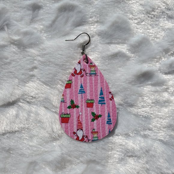 Pink Elf Teardrop Earrings - Picture 2 of 2